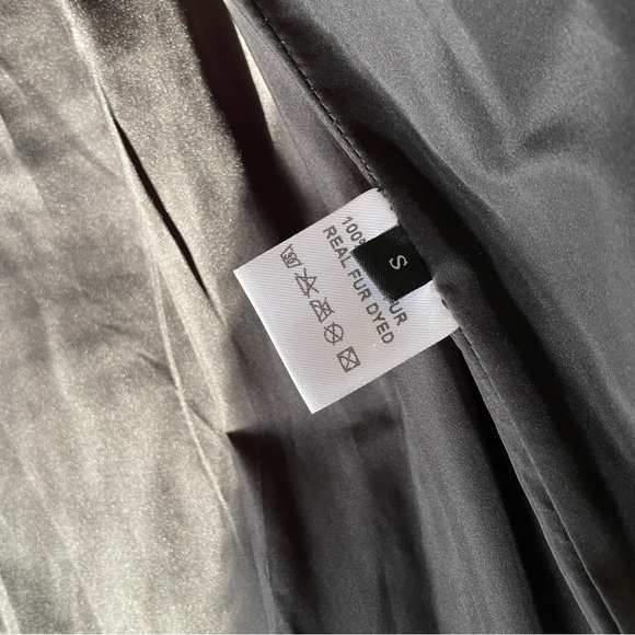 KELLI KOURI Diamond Quilted Scuba Jacket with Rabbit Fur Collar NWT - Picture 7 of 7